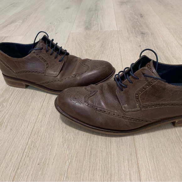 Men’s size 11M wing tip brown dress shoes cole Haan main image 6